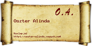 Oszter Alinda névjegykártya